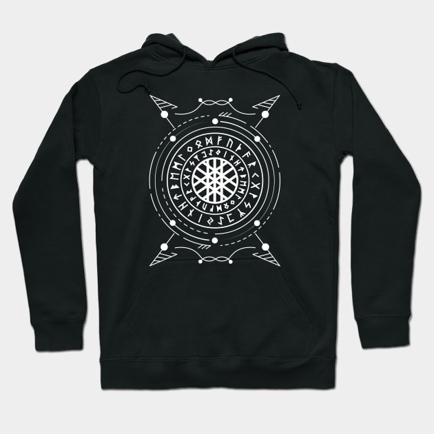 Web of Wyrd | Norse Pagan Symbol Hoodie by CelestialStudio